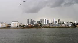 Thunder and Lightning hit Canary Wharf on bank holiday weekend