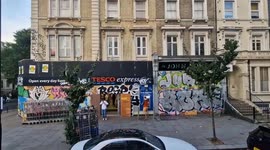 Calm on the eve of carnival in London's Notting Hill