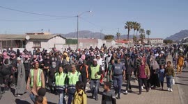 COMMUNITY MARCHES GANGLEADERS THROUGH STREETS TO BROKER PEACE ON CAPE FLATS