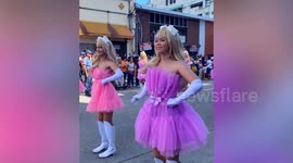 Entire marching band dresses as Barbie for stunning parade