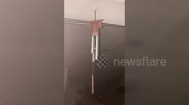 Wind chime shakes as magnitude 5 earthquake rocks homes in the Philippines