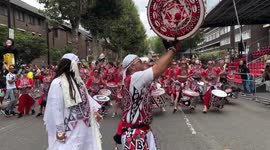 Notting Hill Carnival second day kicks off with drumming a colourful costumes