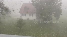 Furious hailstorm unleashed: chaos reigns in Kochel am See, South Germany
