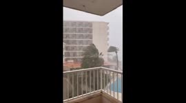 Majorca mayhem: hurricane-force winds and torrential rain wreak havoc on the sunny island paradise