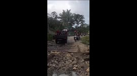 Chaotic journey: van passenger tumbles amidst treacherous roads