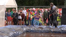 Annual World Gravy Wrestling Championships take place in Lancashire, UK