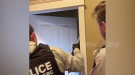 Open up in there! Canadian cops find RACOON hiding in Langford bathroom