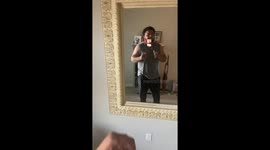 Pig Squeals While Being Spun