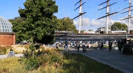 People in London enjoy the sunny Bank Holiday Monday in Greenwich