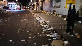 Heaps of rubbish line the streets as Notting Hill Carnival finishes