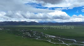 Stockshots: Maoyaba Grassland Scenery in Sichuan, China