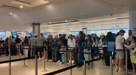 Video shows queues at UK airport after air traffic control failure