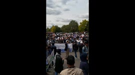 Marble arch square gets shut down by Bangladeshi human rights group in huge protest for democracy