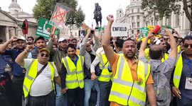 Thousands of Bangladashs decend upon Downing Street for democracy and justice