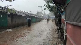 Flood: Bangladesh Refugee camp in Cox's Bazar is now falling heavy rain.
