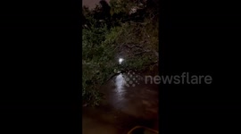 Submerged streets in Florida's Sarasota as Hurricane Idalia approaches