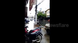Typhoon Saola Brings Rainy Weather in Manila, Philippines