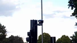 Two ULEZ cameras covered by white paint in Tolworth, south-west London