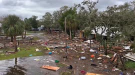 Debris strewn across streets in immediate aftermath of Hurricane Idalia