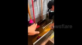 Chinese restaurant caught using tap water for drinks next to filthy cleaning tools and waste