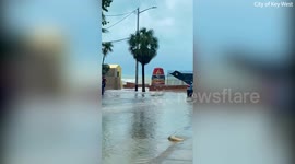 Hurricane Idalia: Video shows flooded street in Key West