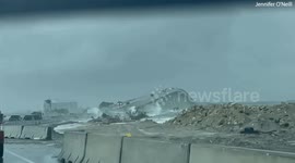 Hurricane Idalia: Powerful waves lash Sanibel Island causeway