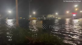 Videos shows flooding in St. Petersburg, Florida after Hurricane Idalia makes landing