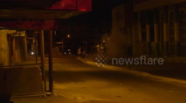 Palestinian demonstrators clash Israeli forces near Joseph's Tomb in the city of Nablus in the West Bank.