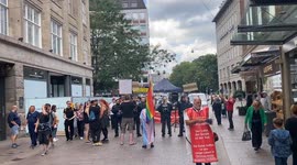 Religious protest against Gay rights at the CSD German Christopher Street LGBTQIA Pride In Bremen 2023