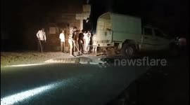 Breath stopping rescue of a large crocodile from residential area of village in mandsaur