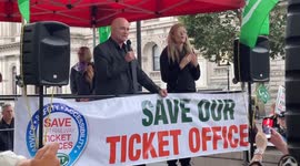 Mick Lynch, RMT General Secretary, speech at the 'Save Our Ticket Offices' rally outside Downing Street, London
