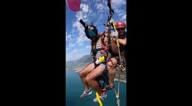 Bungee Jumping From a Paraglider