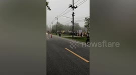 Schoolboys run in wrong direction during marathon