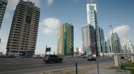 Multi lens filming of Dubai city.