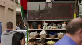 Multi lens filming of things in the Dubai Spice Market.