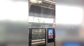 Raging monsoon storm pummels shopping mall in Bangkok, Thailand