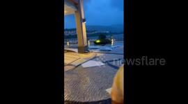 Strong winds cause chaos as Typhoon Saola heads for Hong Kong