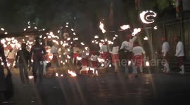Sri Lanka's spectacular show off culture where elephants were paraded along with the stunts performed with burning fire
