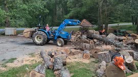 Daughter Helps Dad With Yardwork