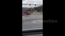 US: Heavy Rains Cause Flooding In Las Vegas, Turning Roads Into Rivers 5