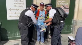 Police arrest two pro-life supporters during the 'March for Life UK' in Parliament Square, London