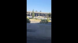 Semi-Truck Full of Monster Trucks on Fire