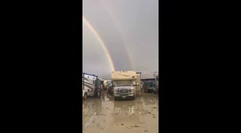 Mesmerizing rainbow delights at Burning Man after the rain