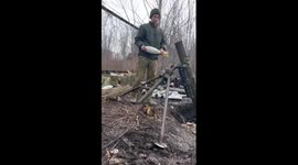 Projectile launch bought with a donation from a girl from the Crimea