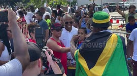 NYC Mayor Adams greets revelers at West Indian Day Parade