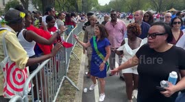NY Gov. Kathy Hochul greets revelers at West Indian Day Parade