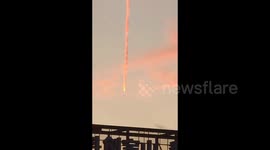 Unidentified aerial object spotted plummeting at fireball speeds in China