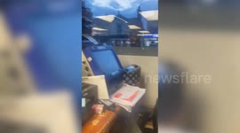Hero shopkeeper fights off knife-wielding robber - with a cardboard box