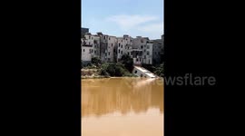 Residential building collapses after Typhoon Saola sweeps through southern China