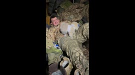 Ukrainian soldier surprises his girlfriend with an adorable puppy